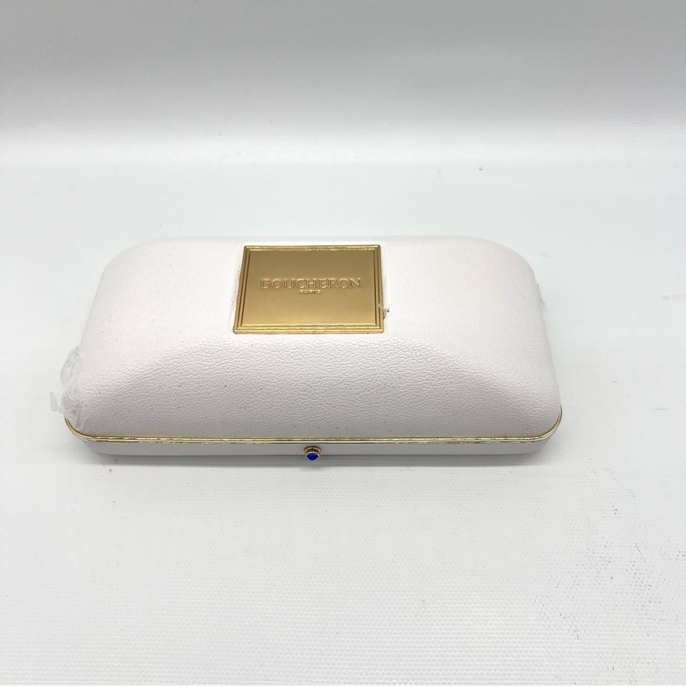 Boucheron Paris glasses case white leather